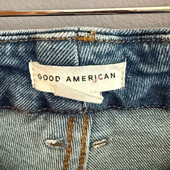 Good American high waist, wide leg, raw edge jeans - Picture 2 of 2